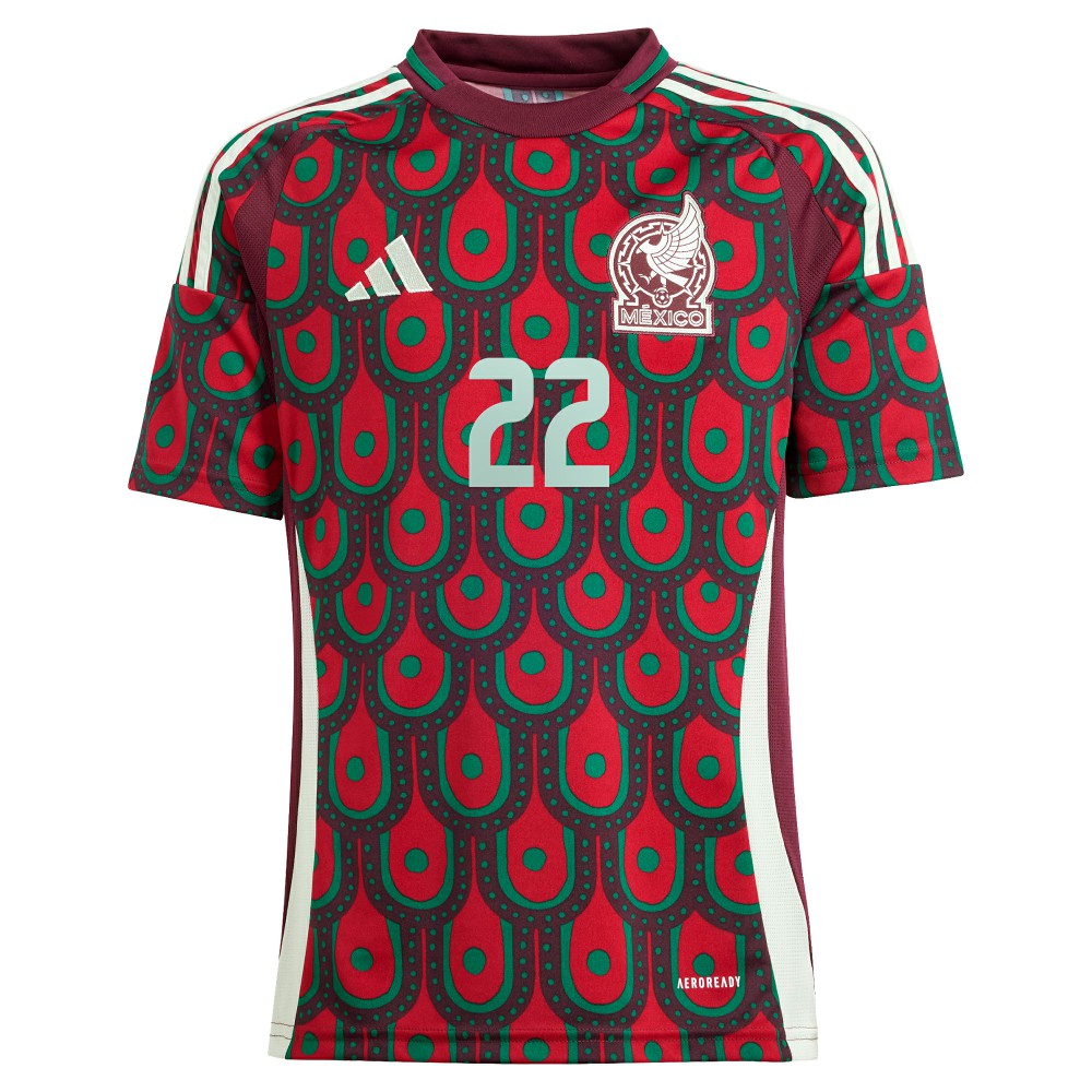 Hirving Lozano Mexico National Team Youth 2024 Home Replica Player Jersey - Green | Adidas outlet