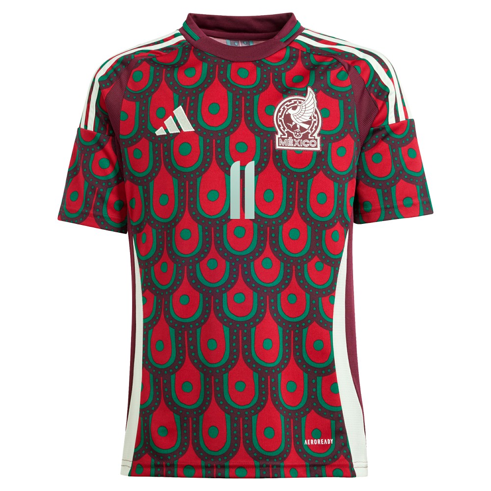Santiago Giménez Mexico National Team Youth 2024 Home Replica Player Jersey - Burgundy | Adidas for sale