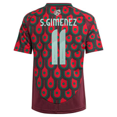 Santiago Giménez Mexico National Team Youth 2024 Home Replica Player Jersey - Burgundy | Adidas for sale