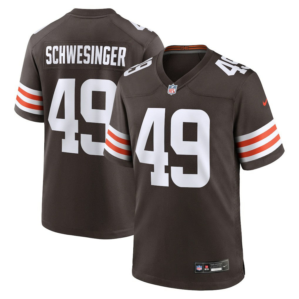 Carson Schwesinger Cleveland Browns 2025 NFL Draft Game Jersey - Brown | Nike on sale