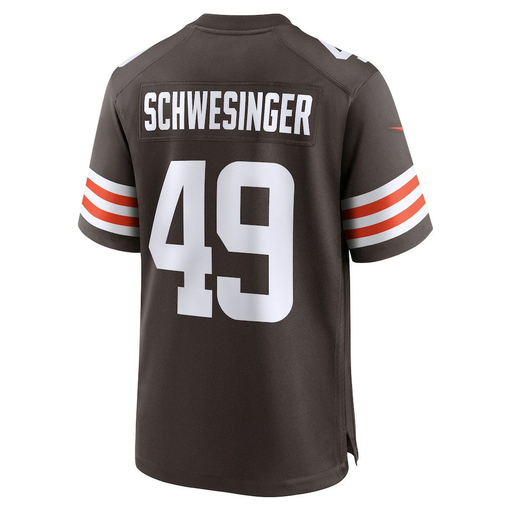 Carson Schwesinger Cleveland Browns 2025 NFL Draft Game Jersey - Brown | Nike on sale