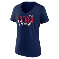 New England Patriots Women's Defensive Stand V-Neck T-Shirt - Navy cheap