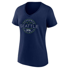 Seattle Seahawks Women's Defensive Stand V-Neck T-Shirt - College Navy online