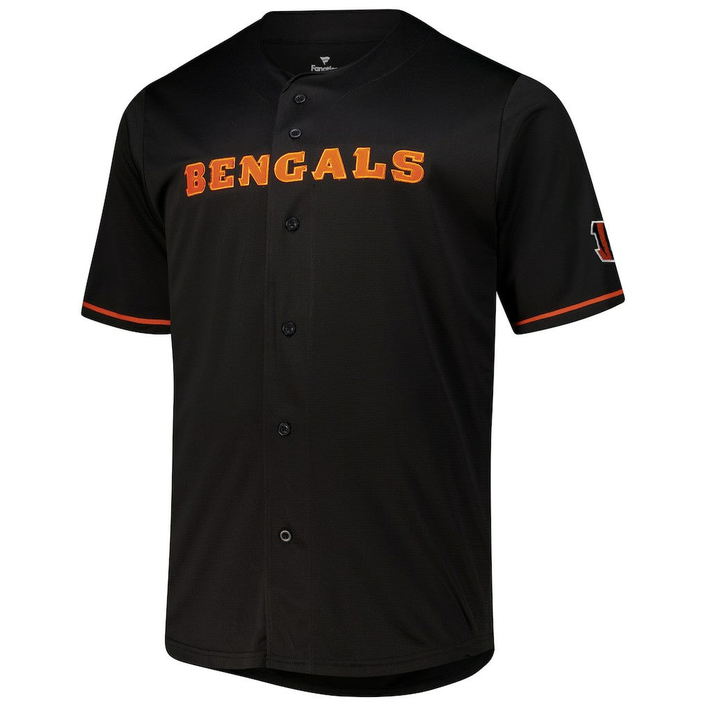 Joe Burrow Cincinnati Bengals Big & Tall Baseball Button-Up Shirt - Black outlet