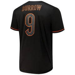 Joe Burrow Cincinnati Bengals Big & Tall Baseball Button-Up Shirt - Black outlet