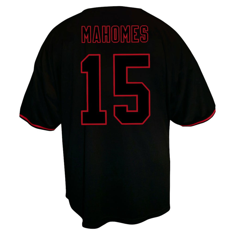 Patrick Mahomes Kansas City Chiefs Big & Tall Baseball Button-Up Shirt - Black online