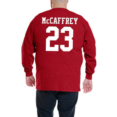 Christian McCaffrey San Francisco 49ers Big & Tall Thermal Waffle Long Sleeve T-Shirt - Scarlet online