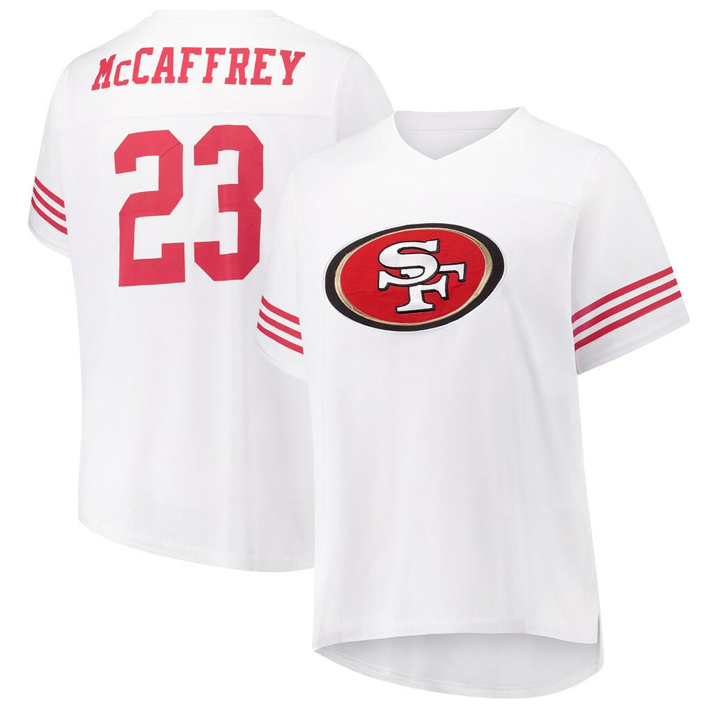 Christian McCaffrey San Francisco 49ers Women's Plus Size Fashion Jersey - White for sale