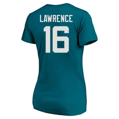 Trevor Lawrence Jacksonville Jaguars Women's Plus Size Fair Catch Name & Number Scoop Neck T-Shirt - Teal sale