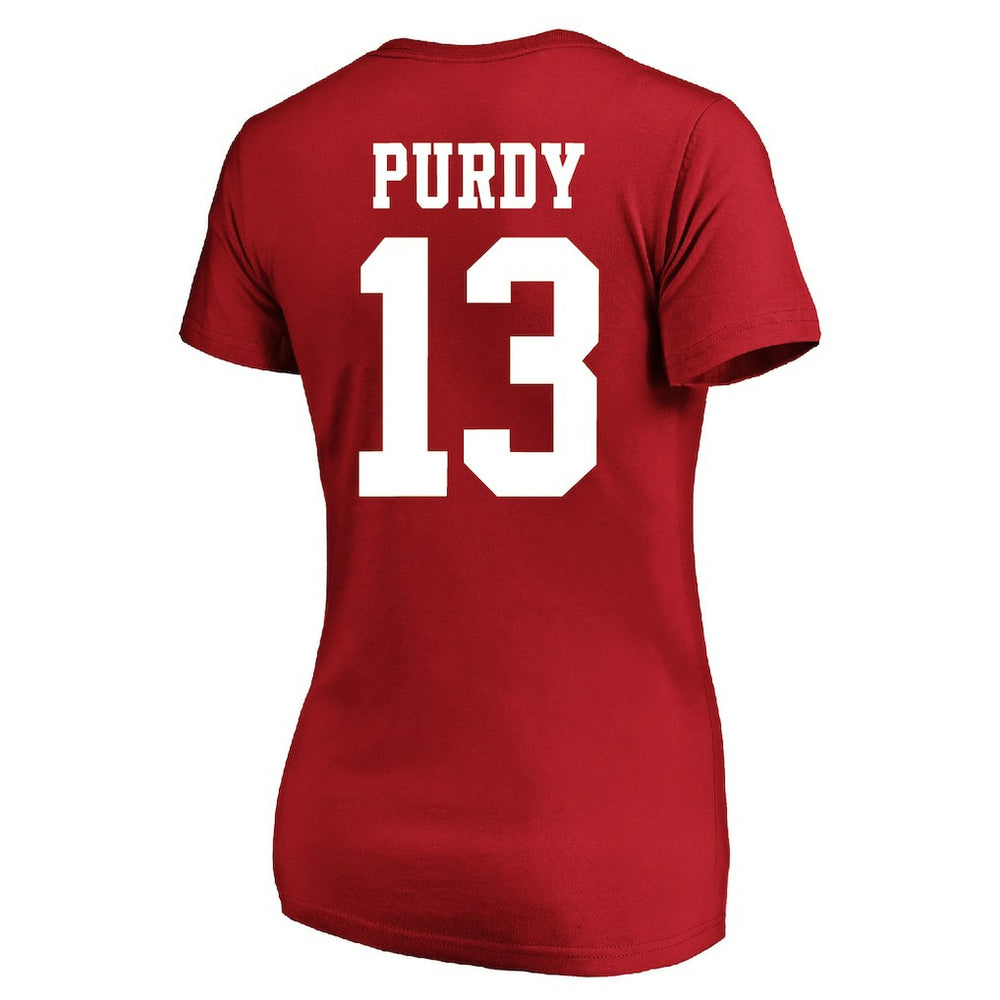 Brock Purdy San Francisco 49ers Women's Plus Size Fair Catch Name & Number Scoop Neck T-Shirt - Scarlet discount
