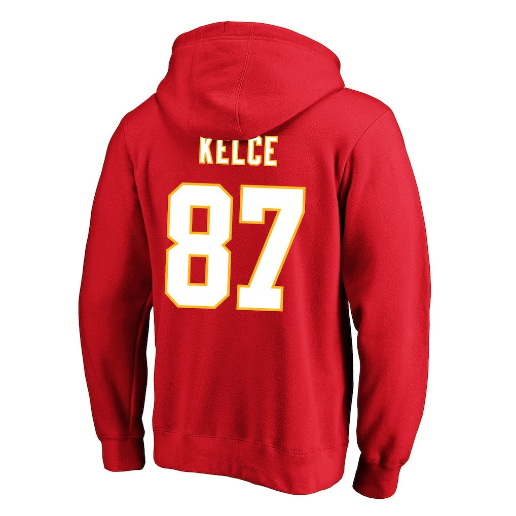Travis Kelce Kansas City Chiefs Big & Tall Name & Number Fleece Pullover Hoodie - Red on sale