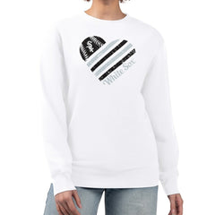 Chicago White Sox G-III 4Her by Carl Banks Women's Heart Logo Fleece Pullover Sweatshirt - White