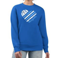 Kansas City Royals G-III 4Her by Carl Banks Women's Heart Logo Fleece Pullover Sweatshirt - Royal