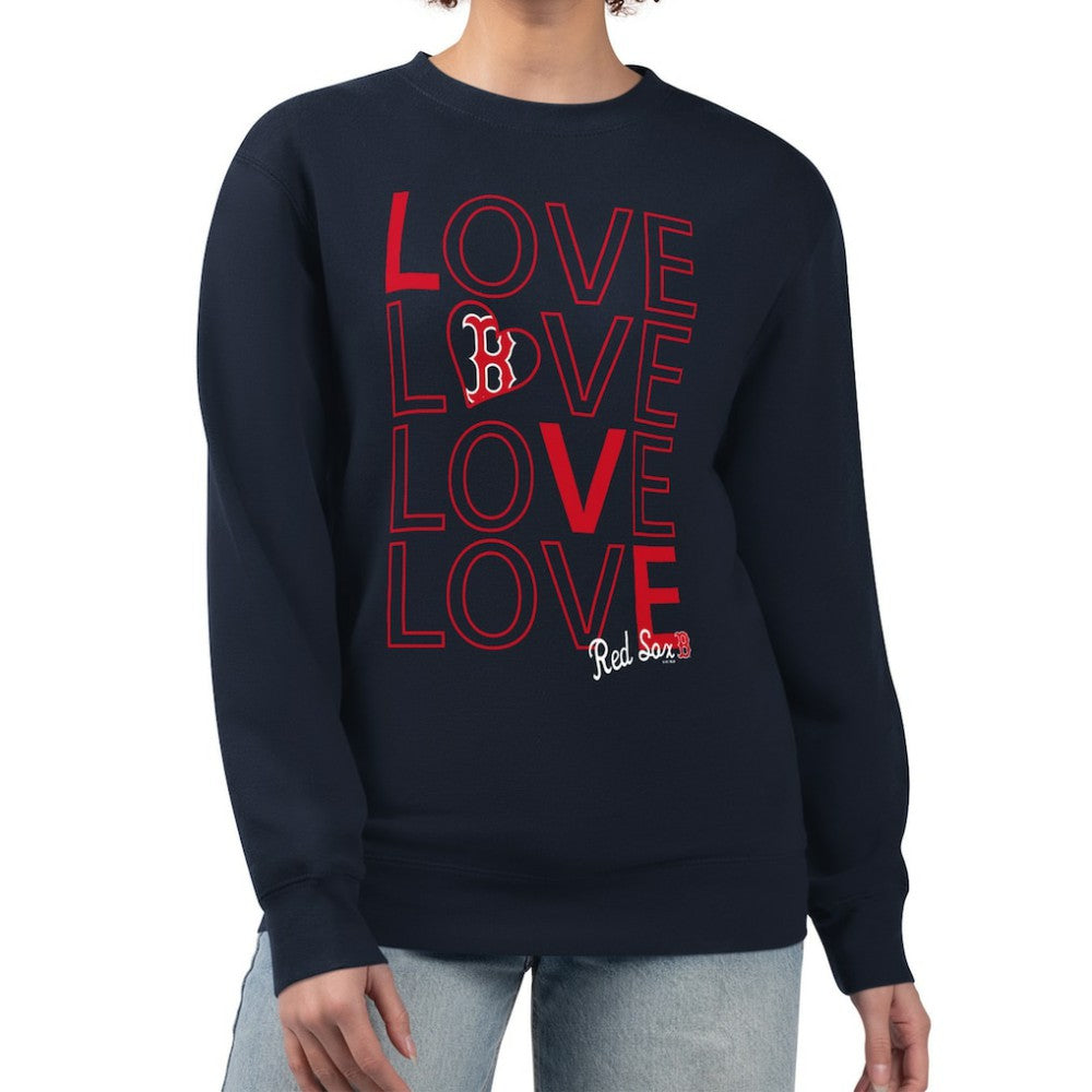 Boston Red Sox G-III 4Her by Carl Banks Women's Love Team Logo Fleece Pullover Sweatshirt - Navy
