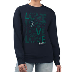 Seattle Mariners G-III 4Her by Carl Banks Women's Love Team Logo Fleece Pullover Sweatshirt - Navy
