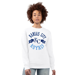 Kansas City Royals G-III 4Her by Carl Banks Women's Team Logo Fleece Pullover Sweatshirt - White