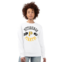 Pittsburgh Pirates G-III 4Her by Carl Banks Women's Team Logo Fleece Pullover Sweatshirt - White