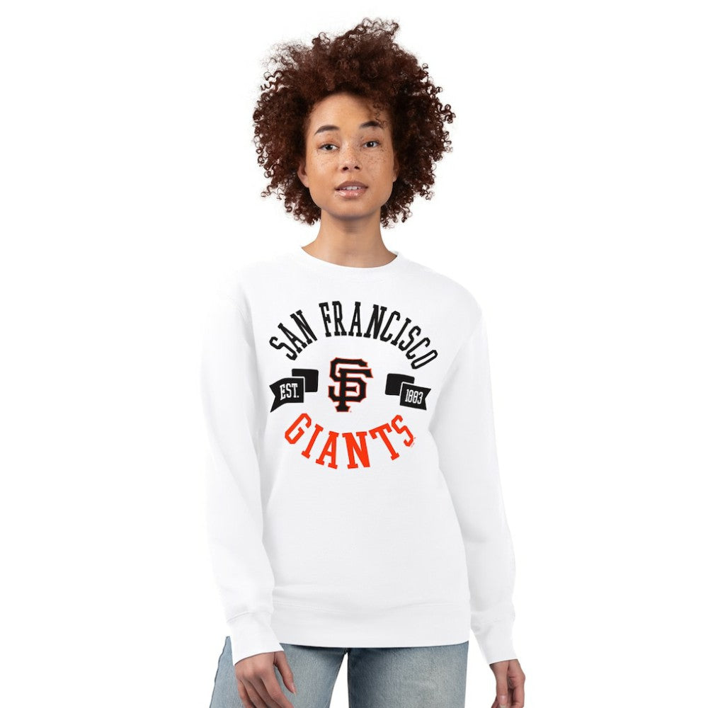 San Francisco Giants G-III 4Her by Carl Banks Women's Team Logo Fleece Pullover Sweatshirt - White