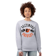Baltimore Orioles G-III 4Her by Carl Banks Women's Team Logo Fleece Pullover Sweatshirt - Heather Gray