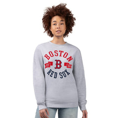 Boston Red Sox G-III 4Her by Carl Banks Women's Team Logo Fleece Pullover Sweatshirt - Heather Gray