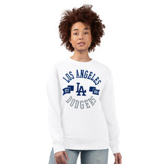 Los Angeles Dodgers G-III 4Her by Carl Banks Women's Team Logo Fleece Pullover Sweatshirt - White