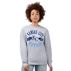 Kansas City Royals G-III 4Her by Carl Banks Women's Team Logo Fleece Pullover Sweatshirt - Heather Gray