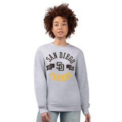 San Diego Padres G-III 4Her by Carl Banks Women's Team Logo Fleece Pullover Sweatshirt - Heather Gray