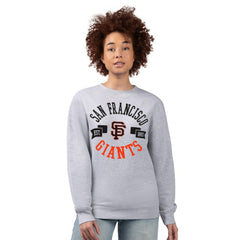 San Francisco Giants G-III 4Her by Carl Banks Women's Team Logo Fleece Pullover Sweatshirt - Heather Gray