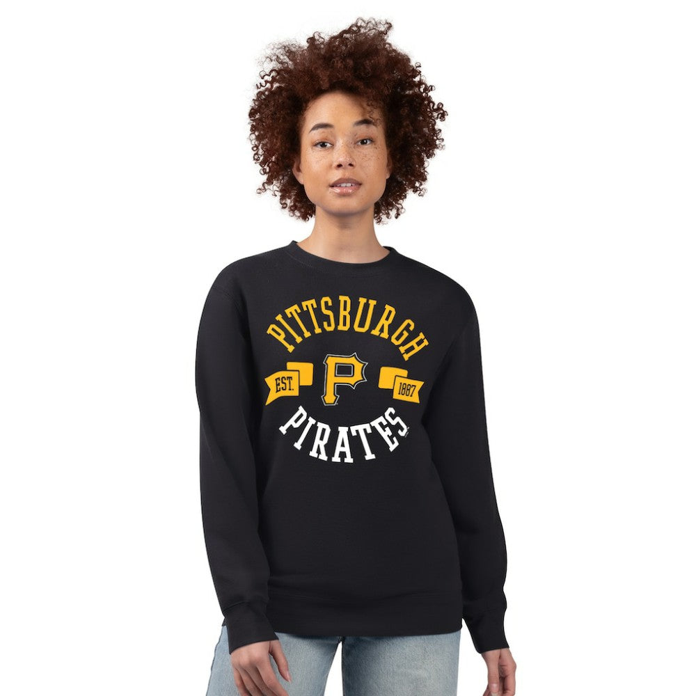 Pittsburgh Pirates G-III 4Her by Carl Banks Women's Team Logo Fleece Pullover Sweatshirt - Black