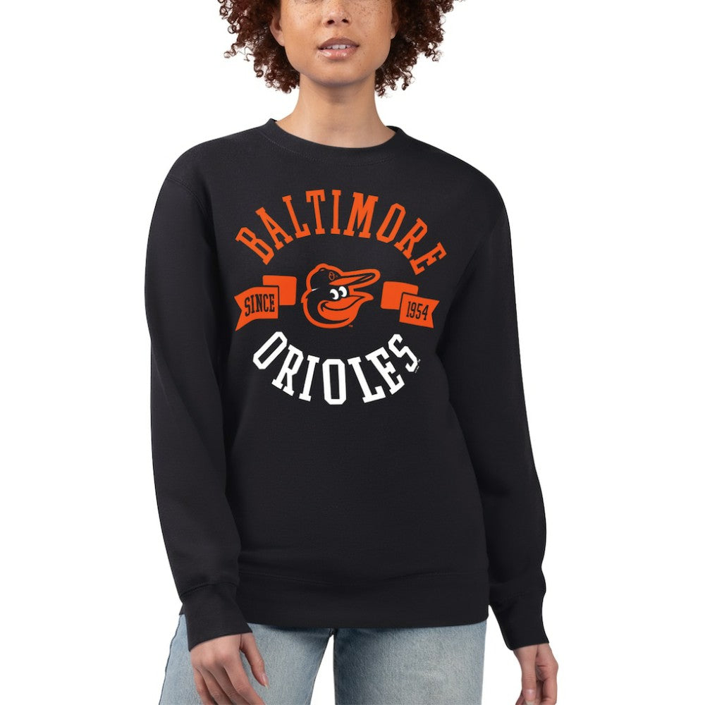 Baltimore Orioles G-III 4Her by Carl Banks Women's Team Logo Fleece Pullover Sweatshirt - Black