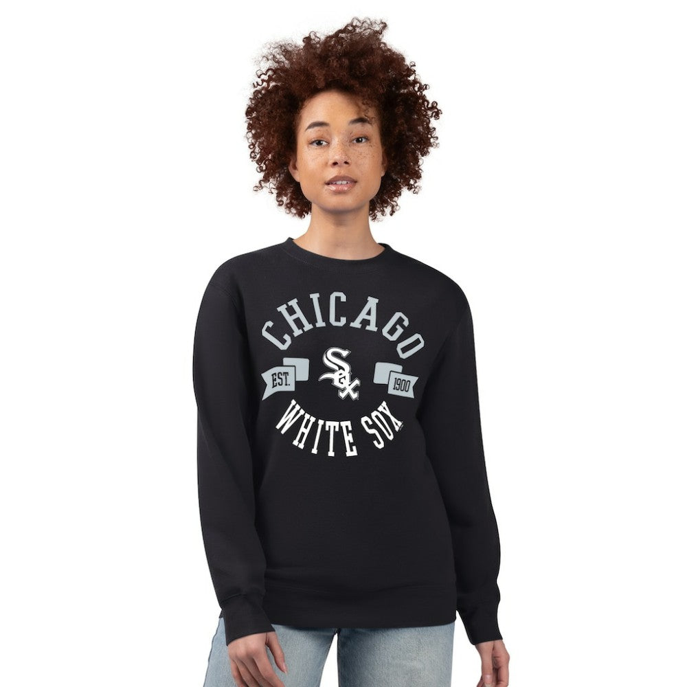 Chicago White Sox G-III 4Her by Carl Banks Women's Team Logo Fleece Pullover Sweatshirt - Black