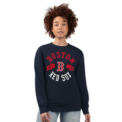 Boston Red Sox G-III 4Her by Carl Banks Women's Team Logo Fleece Pullover Sweatshirt - Navy