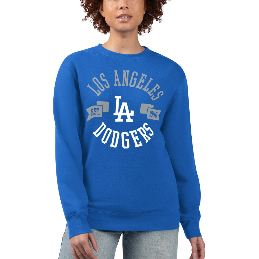 Los Angeles Dodgers G-III 4Her by Carl Banks Women's Team Logo Fleece Pullover Sweatshirt - Royal
