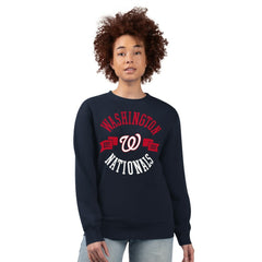 Washington Nationals G-III 4Her by Carl Banks Women's Team Logo Fleece Pullover Sweatshirt - Navy