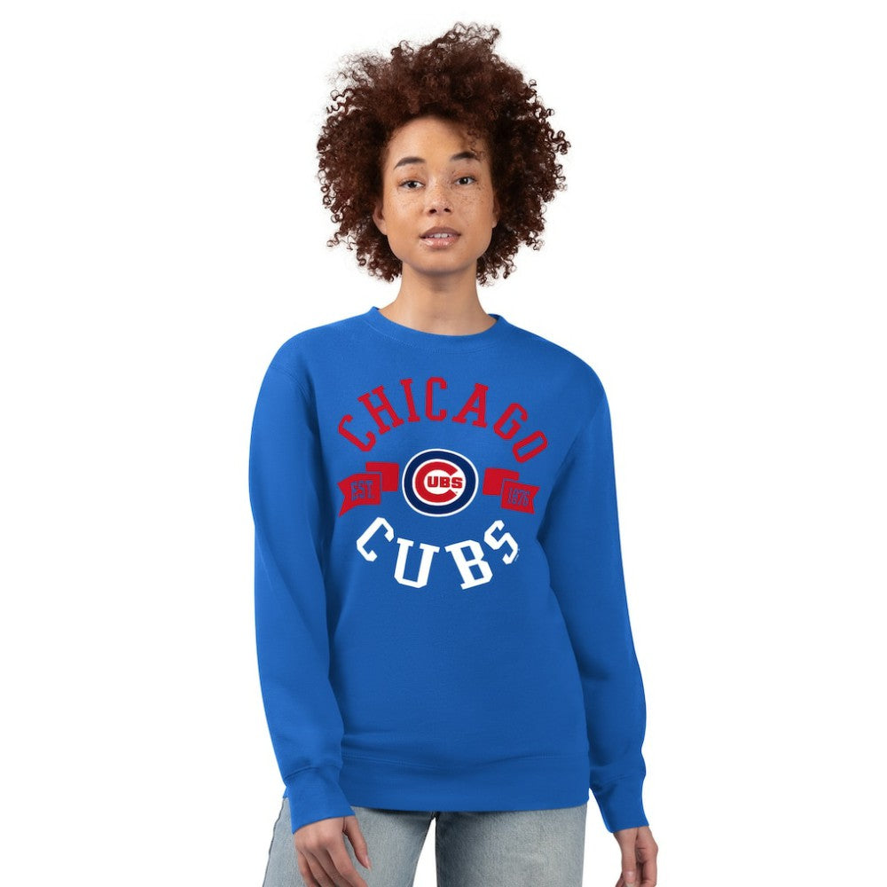 Chicago Cubs G-III 4Her by Carl Banks Women's Team Logo Fleece Pullover Sweatshirt - Royal