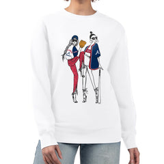 Atlanta Braves G-III 4Her by Carl Banks Women's Baseball Girls Fleece Pullover Sweatshirt - White