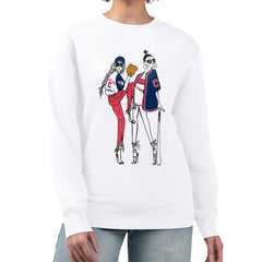 Cleveland Guardians G-III 4Her by Carl Banks Women's Baseball Girls Fleece Pullover Sweatshirt - White
