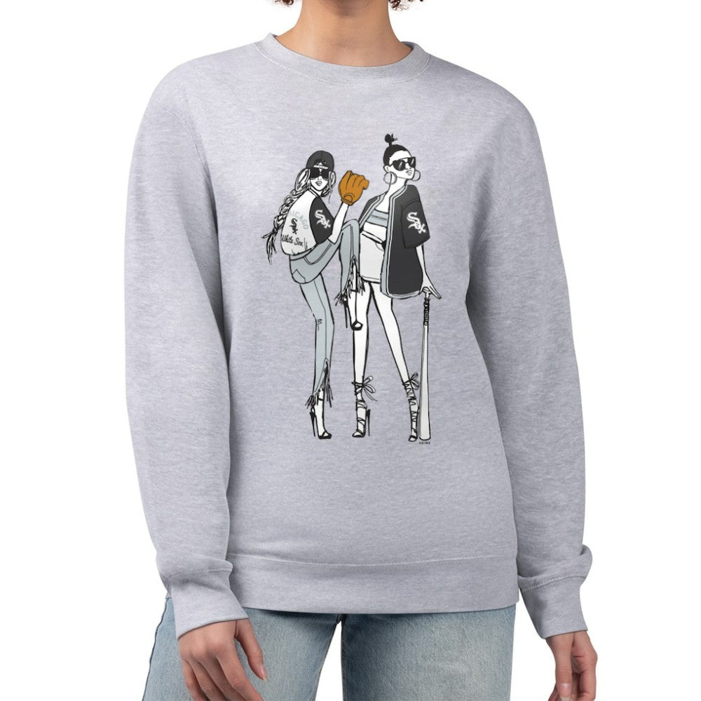 Chicago White Sox G-III 4Her by Carl Banks Women's Baseball Girls Fleece Pullover Sweatshirt - Heather Gray