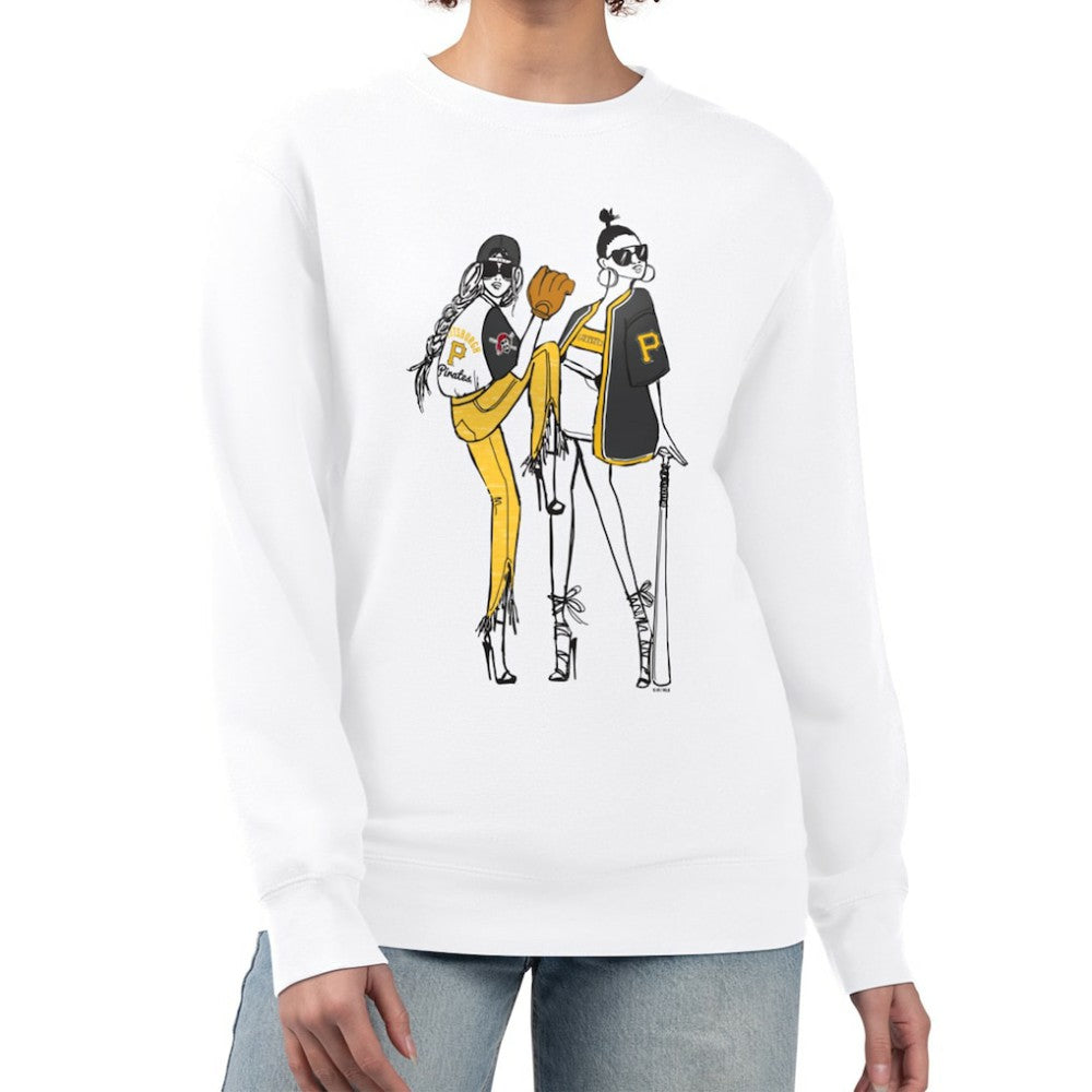 Pittsburgh Pirates G-III 4Her by Carl Banks Women's Baseball Girls Fleece Pullover Sweatshirt - White