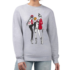 Cincinnati Reds G-III 4Her by Carl Banks Women's Baseball Girls Fleece Pullover Sweatshirt - Heather Gray