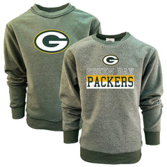 Green Bay Packers Wes & Willy Youth Reversible Fleece Pullover Sweatshirt - Green on sale