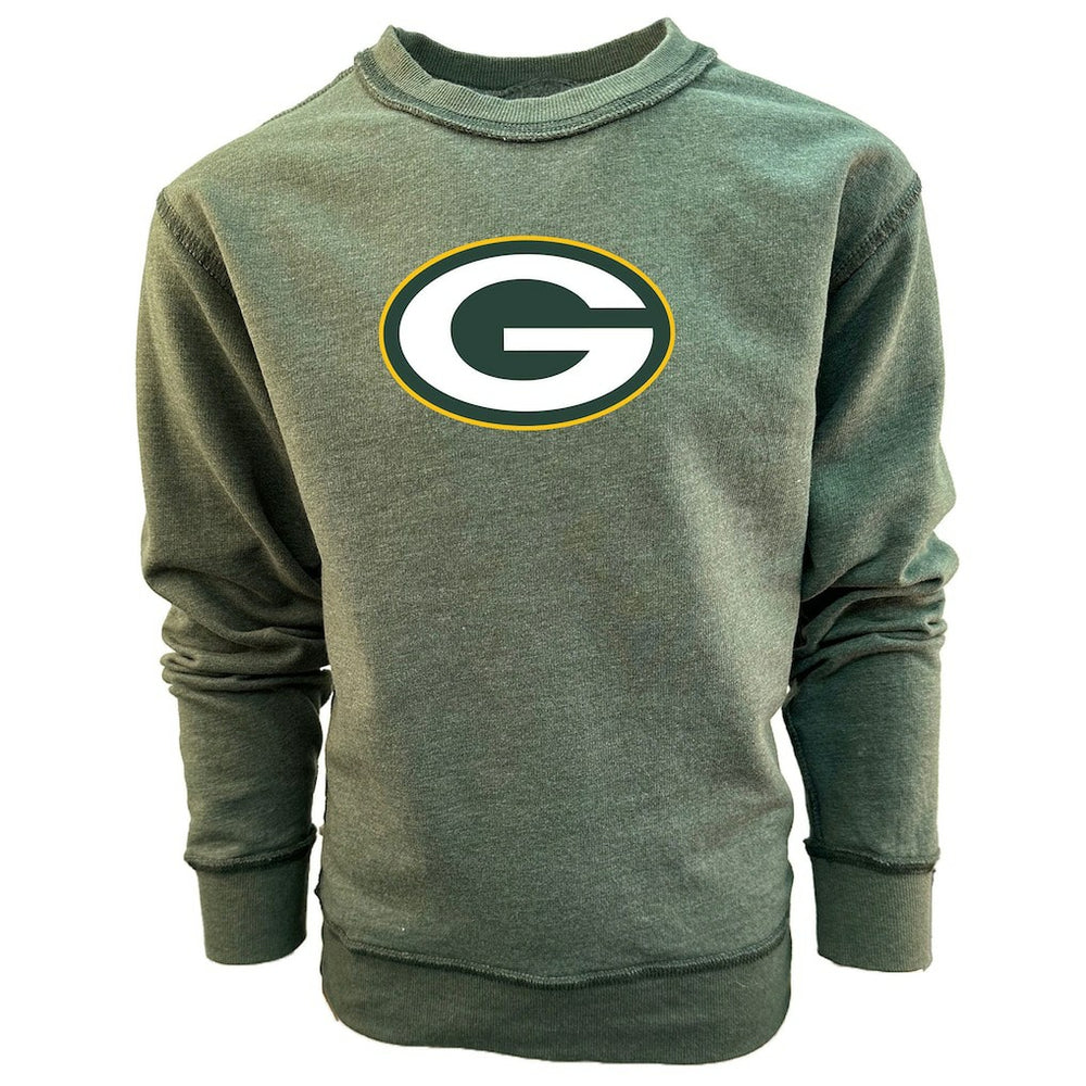 Green Bay Packers Wes & Willy Youth Reversible Fleece Pullover Sweatshirt - Green on sale