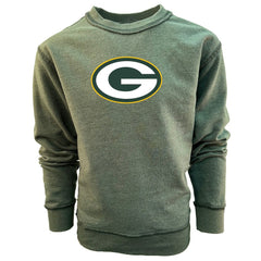 Green Bay Packers Wes & Willy Youth Reversible Fleece Pullover Sweatshirt - Green on sale