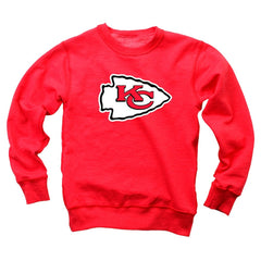 Kansas City Chiefs Wes & Willy Youth Reversible Fleece Pullover Sweatshirt - Red on sale