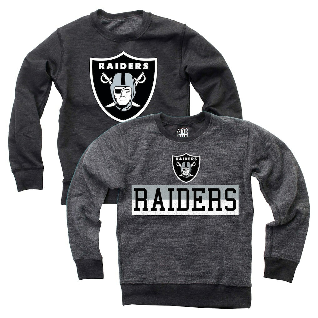 Las Vegas Raiders Wes & Willy Youth Reversible Fleece Pullover Sweatshirt - Black online