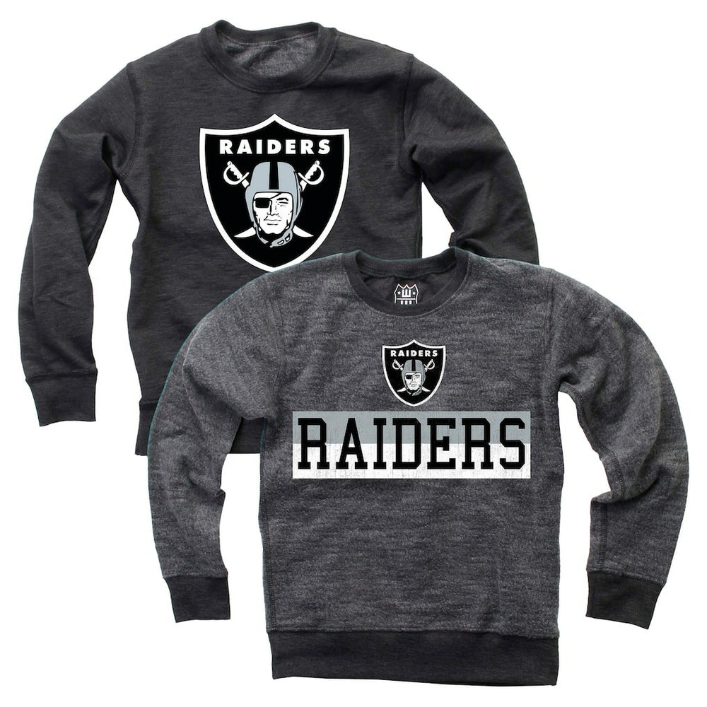 Las Vegas Raiders Wes & Willy Youth Reversible Fleece Pullover Sweatshirt - Black online