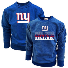 New York Giants Wes & Willy Youth Reversible Fleece Pullover Sweatshirt - Royal cheap
