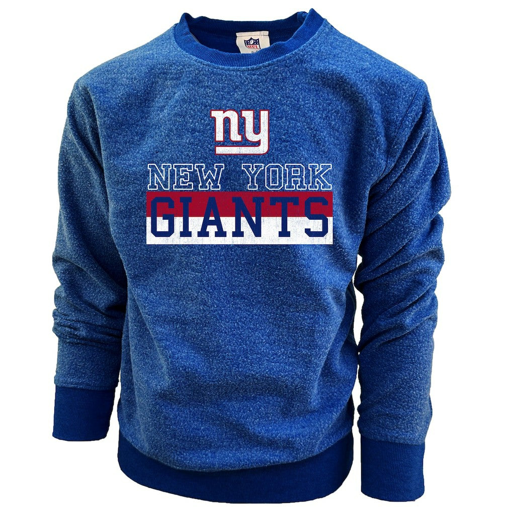 New York Giants Wes & Willy Youth Reversible Fleece Pullover Sweatshirt - Royal cheap