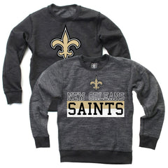 New Orleans Saints Wes & Willy Youth Reversible Fleece Pullover Sweatshirt - Black on sale