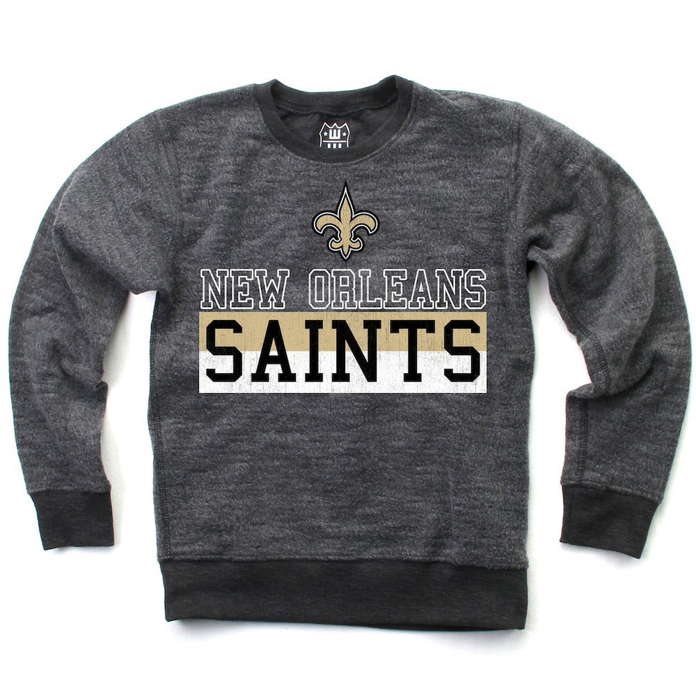 New Orleans Saints Wes & Willy Youth Reversible Fleece Pullover Sweatshirt - Black on sale